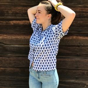 1970s vintage homemade button-down shirt